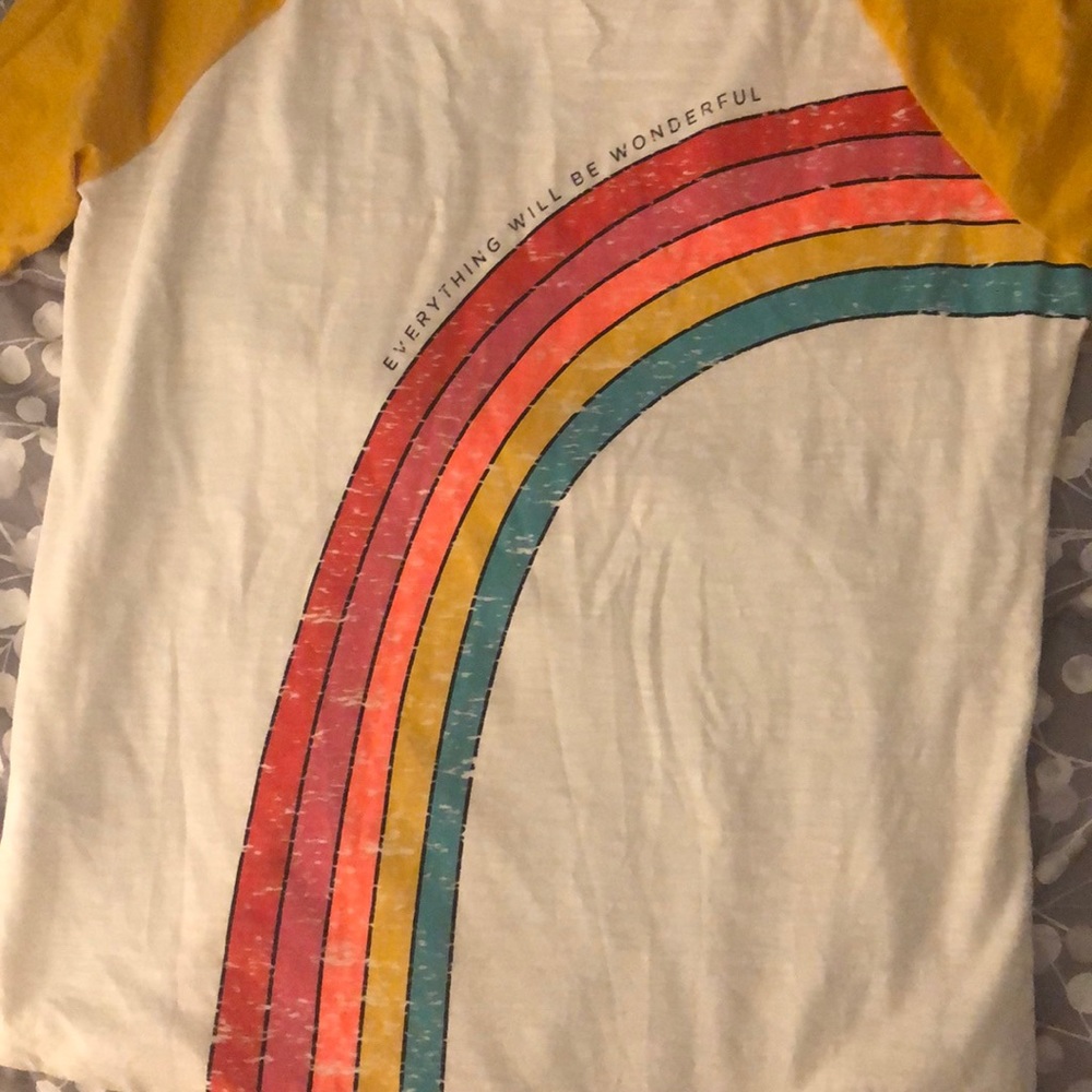 A Old Navy yellow and white long sleeve tee - Picture 2 of 3